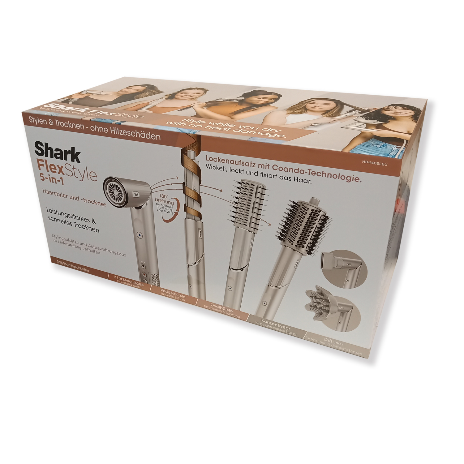 SHARK HD440SLEU FlexStyle 5-in-1 Haarstyler und Haartrockner silber von Shark