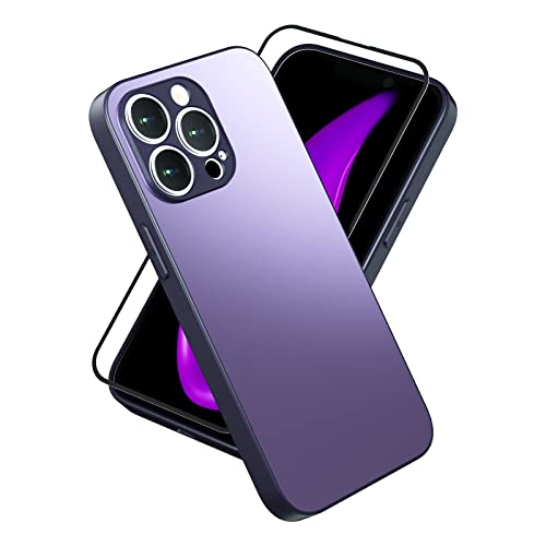 SharkProten Hülle Displayschutzfolie für iPhone 12 Handyhülle Stoßfestes Silikon Milchglas Abriebfestes Gehärtetes Glas Schmale Passform Bumper, Dunkelviolett SharkProten Hülle Displayschutzfolie für iPhone 12 Handyhülle Stoßfestes Silikon Milchglas Abriebfestes Gehärtetes Glas Schmale Passform Bumper, Dunkelviolett von SharkProten