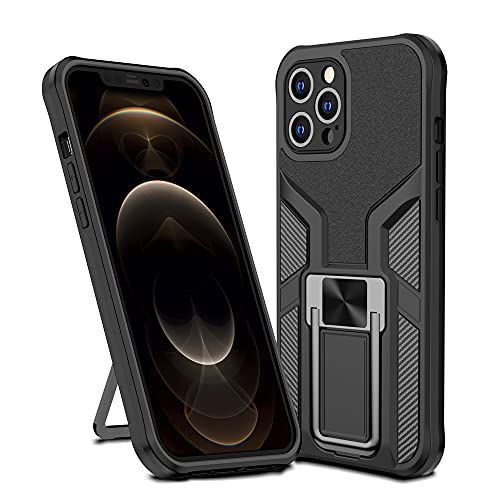 SharkProten Hülle für iPhone 12 Pro Max Stoßfeste Flexibel Handy Tasche Bumper Schutzhülle Ringhalter Ständer Robuste Case Cover mit Magnetverschluss, Schwarz SharkProten Hülle für iPhone 12 Pro Max Stoßfeste Flexibel Handy Tasche Bumper Schutzhülle Ringhalter Ständer Robuste Case Cover mit Magnetverschluss, Schwarz von SharkProten
