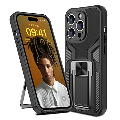 SharkProten Hülle für iPhone 14 Pro Stoßfeste Flexibel Handy Tasche Bumper Schutzhülle Ringhalter Ständer Robuste Case Cover mit Magnetverschluss, Schwarz SharkProten Hülle für iPhone 14 Pro Stoßfeste Flexibel Handy Tasche Bumper Schutzhülle Ringhalter Ständer Robuste Case Cover mit Magnetverschluss, Schwarz von SharkProten