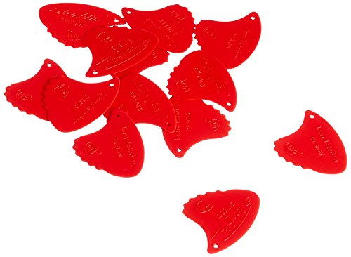 Sharkfin 661007 Plectren, Relief, 25 Stück rot von Sharkfin