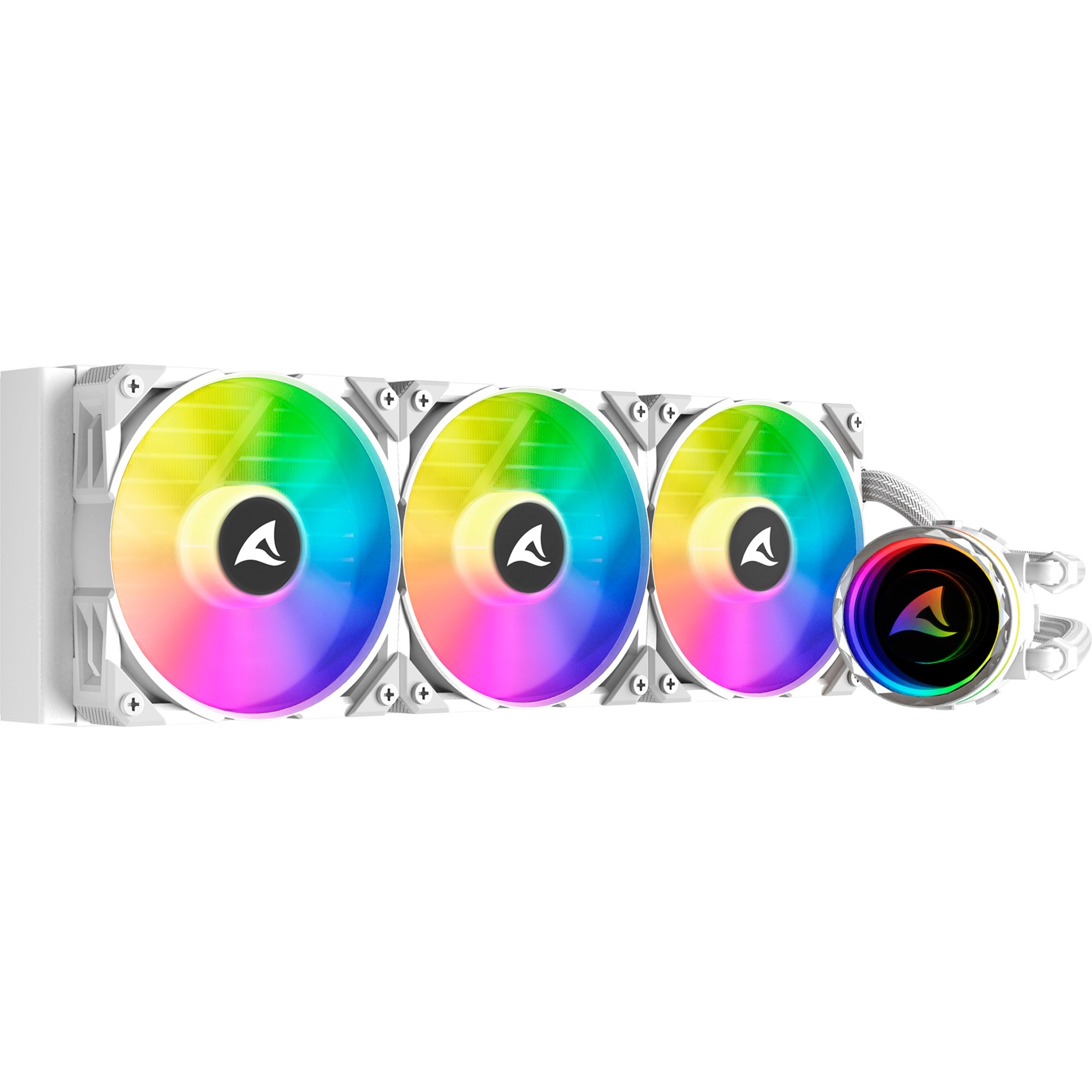 S90 RGB White AIO 360mm, Wasserkühlung von Sharkoon