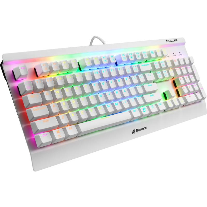 SKILLER SGK3 White, Gaming-Tastatur von Sharkoon