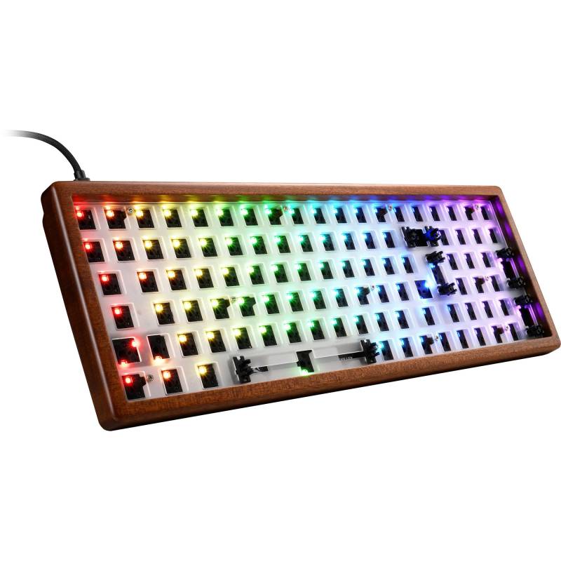SKILLER SGK50 S2 Wood Barebone, Gaming-Tastatur von Sharkoon