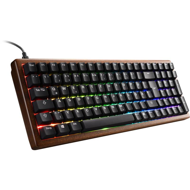 SKILLER SGK50 S2 Wood PBT, Gaming-Tastatur von Sharkoon
