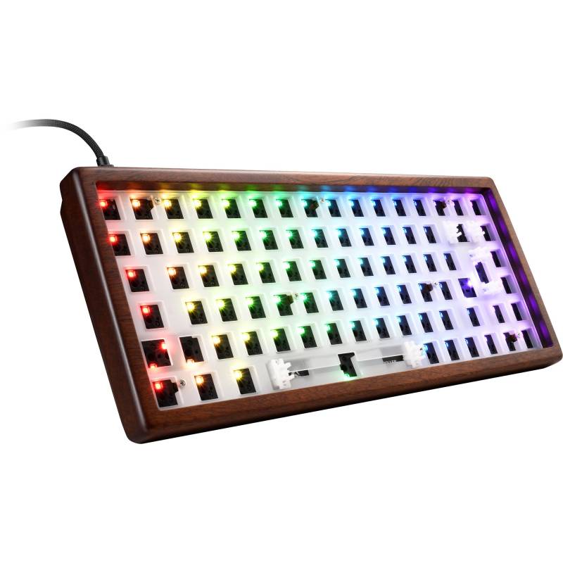 SKILLER SGK50 S3 Wood Barebone, Gaming-Tastatur von Sharkoon
