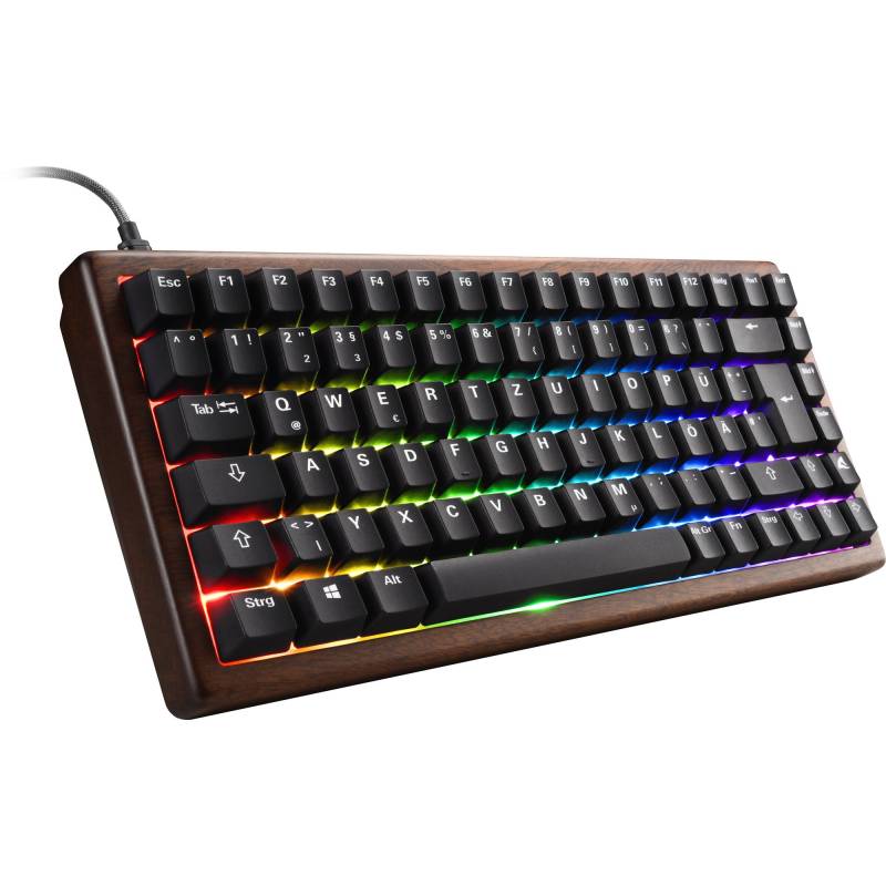 SKILLER SGK50 S3 Wood PBT, Gaming-Tastatur von Sharkoon
