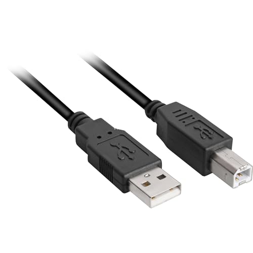 Sharkoon 4044951015283 USB-Kabel 5 m USB A USB B schwarz – USB-Kabel (5 m, USB A, USB B, 2.0, Stecker/Stecker, Stecker, schwarz) von Sharkoon