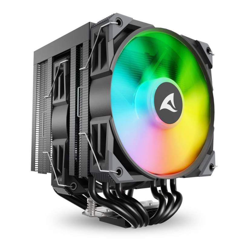 Sharkoon A60 RGB Dual-Tower-Luftkühler 260W TDP schwarz von Sharkoon