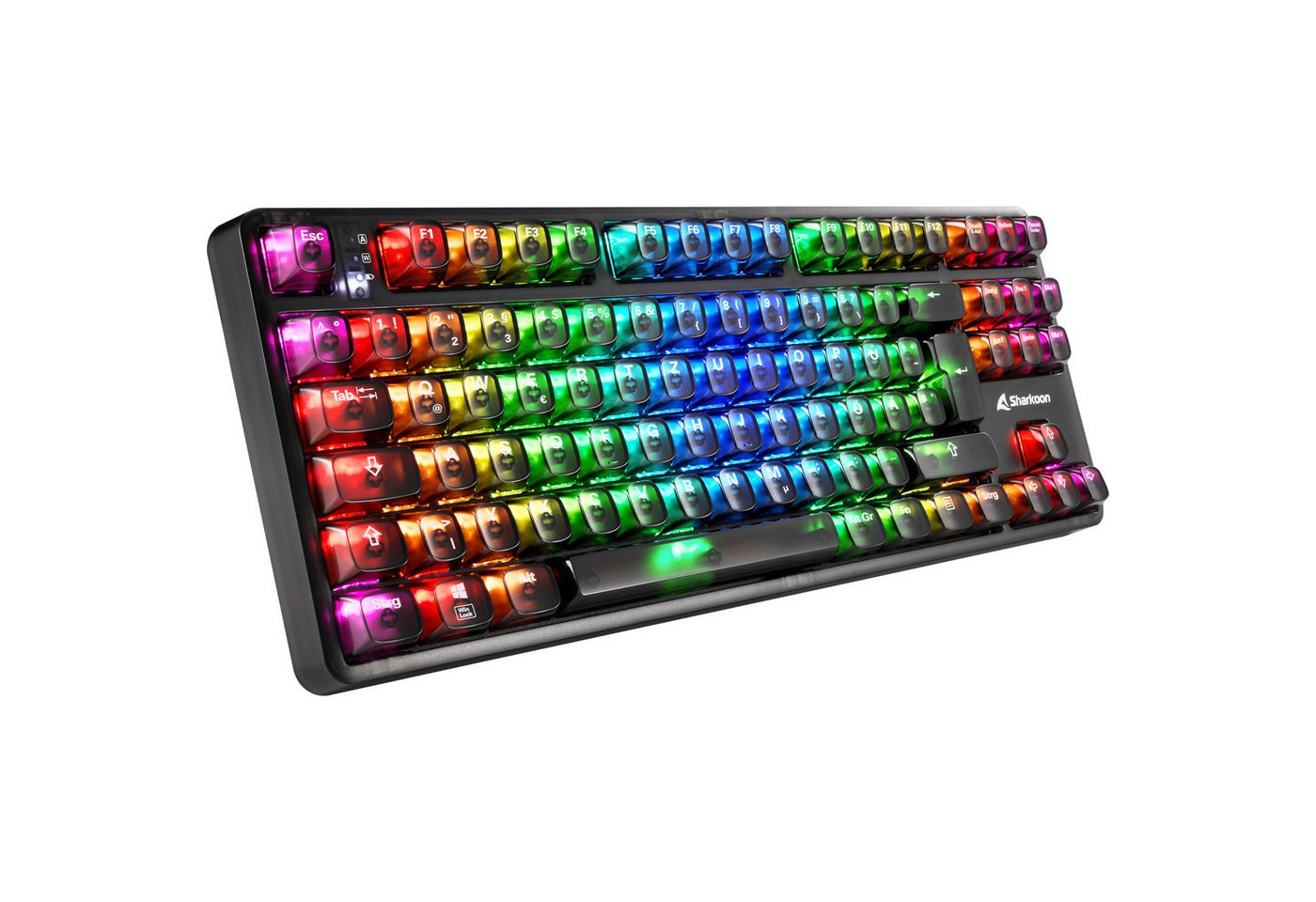 Sharkoon Sharkoon Crystal Shark, Gaming-Tastatur Tastatur Sharkoon Sharkoon Crystal Shark, Gaming-Tastatur Tastatur von Sharkoon