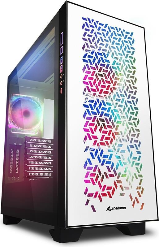 Sharkoon ELITE SHARK CA300H - Tower - PC - Weiß - ATX - EATX - micro ATX - Mini-ITX - Rot/Grün/Blau - Taschenlüfter (4044951030422) von Sharkoon