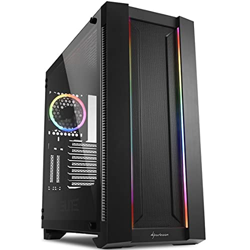 Sharkoon Elite Shark CA200M, PC-Gehäuse, ARGB, 8-Fach RGB-Steuerung, klassischer und vertikaler Grafikkarteneinbau von Sharkoon