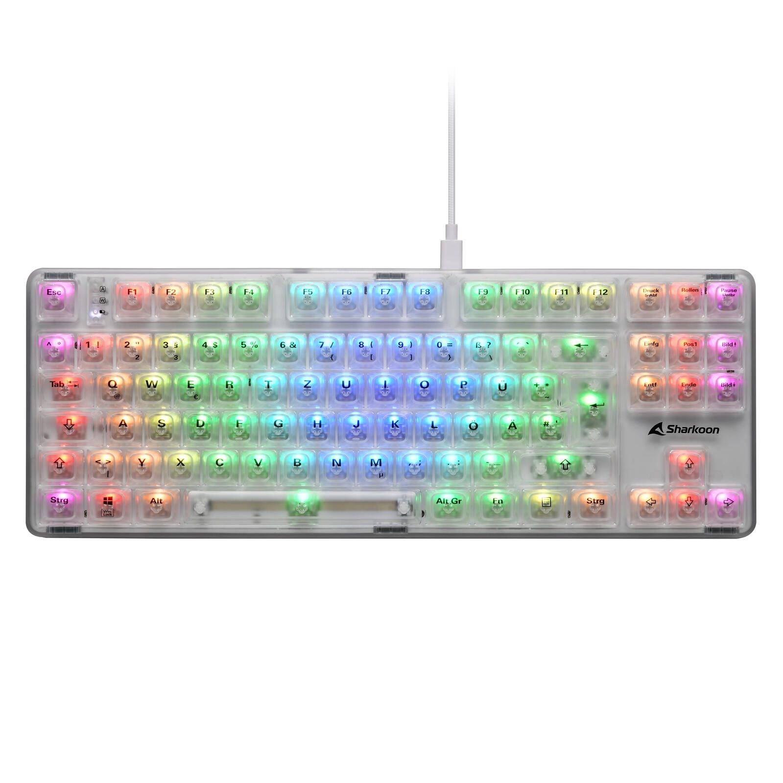 Sharkoon Gaming Tastatur Crystal Shark weiß DE Sharkoon Gaming Tastatur Crystal Shark weiß DE von Sharkoon