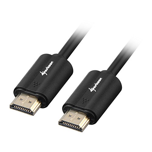 Sharkoon HDMI/HDMI 4 K, 2 m – HDMI Kabel (2 m, HDMI, HDMI, Male, Male, Straight, Straight) von Sharkoon