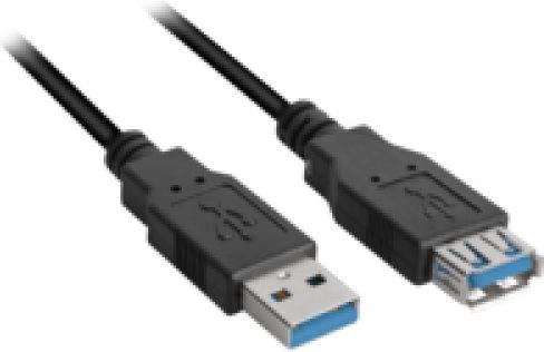 Sharkoon Kabel USB 3.0 Verlängerung  1,0m           schwarz von Sharkoon