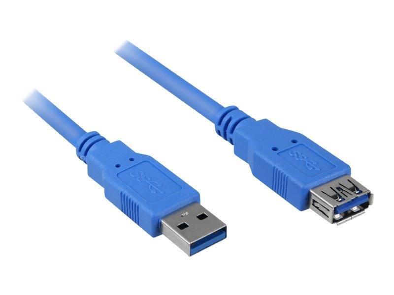 Sharkoon Kabel USB 3.0 Verlängerung  2,0m           schwarz von Sharkoon