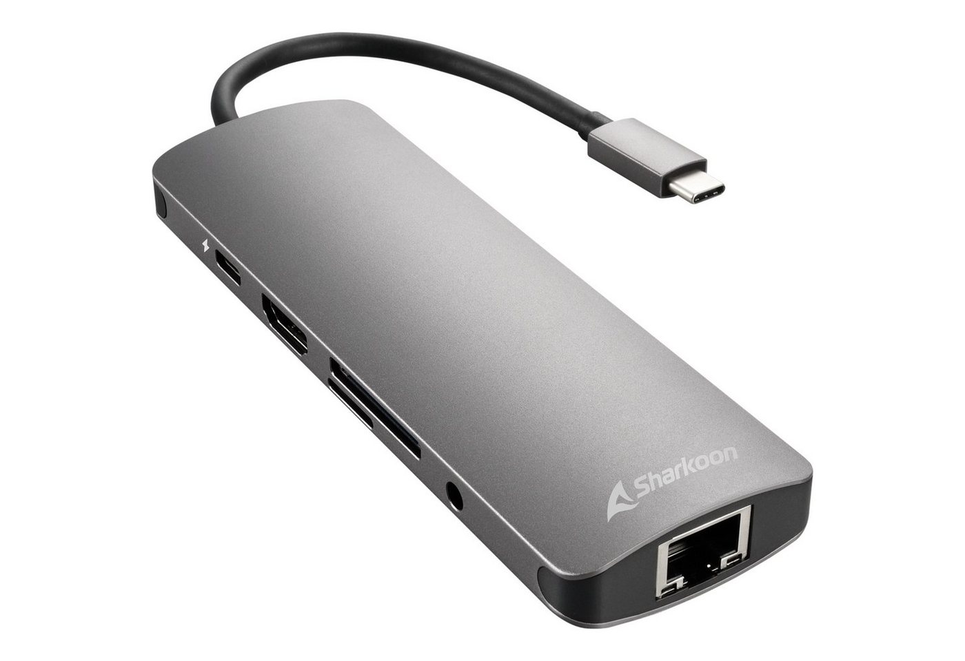 Sharkoon Laptop-Dockingstation Sharkoon USB 3.0 Type C Combo Adapter Sharkoon Laptop-Dockingstation Sharkoon USB 3.0 Type C Combo Adapter von Sharkoon