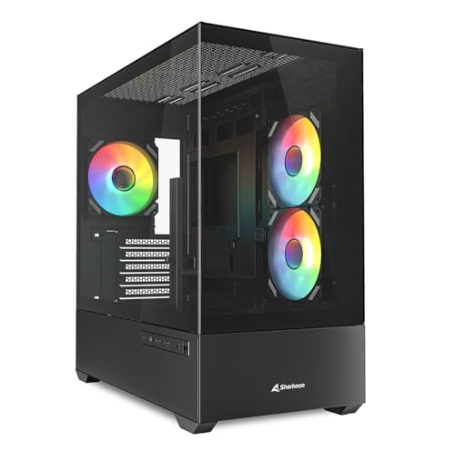 Sharkoon MK6 RGB PC Gehäuse, Micro-ATX, Schwarz Sharkoon MK6 RGB PC Gehäuse, Micro-ATX, Schwarz von Sharkoon