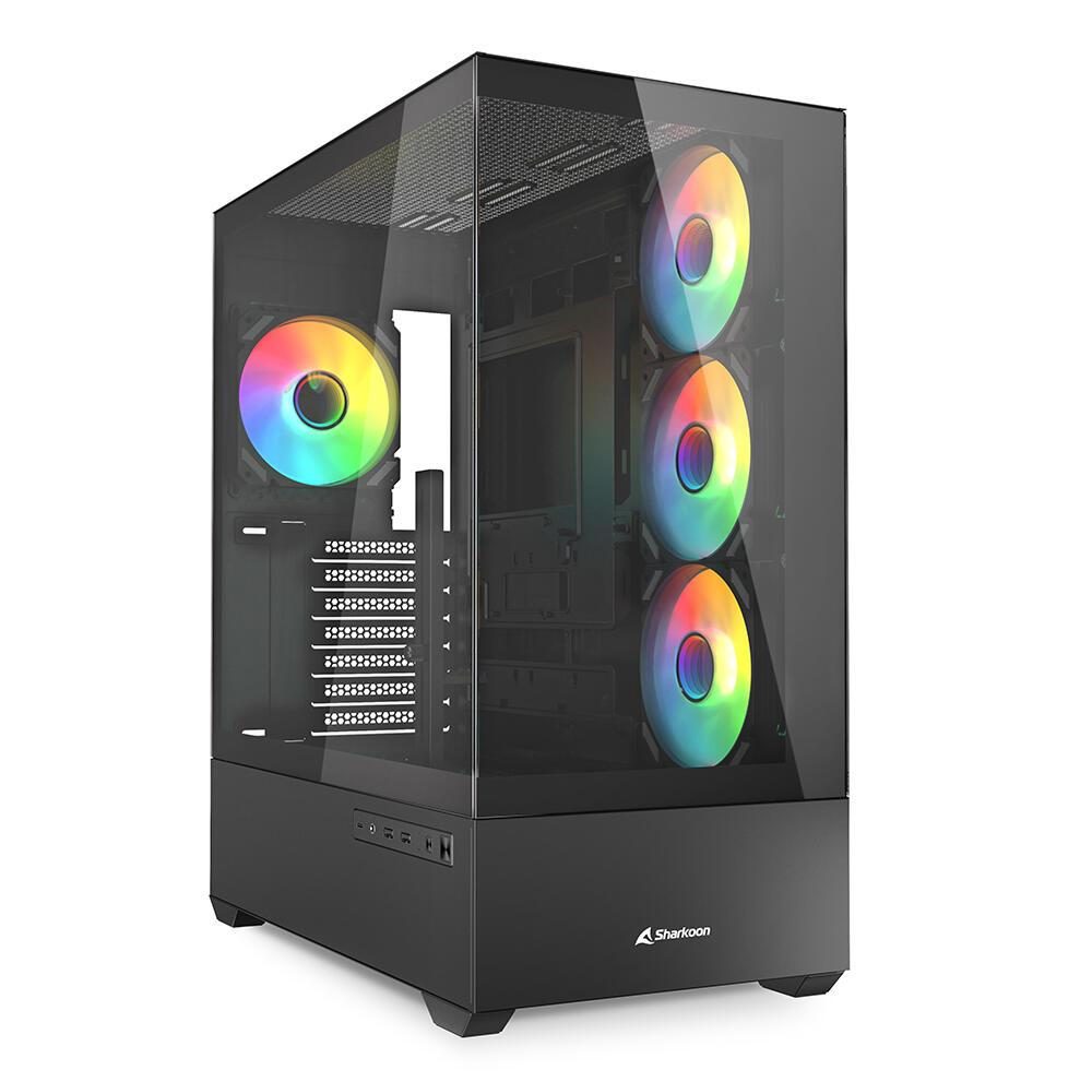 Sharkoon PC Gehäuse AK6 RGB Black ATX schwarz Sharkoon PC Gehäuse AK6 RGB Black ATX schwarz von Sharkoon