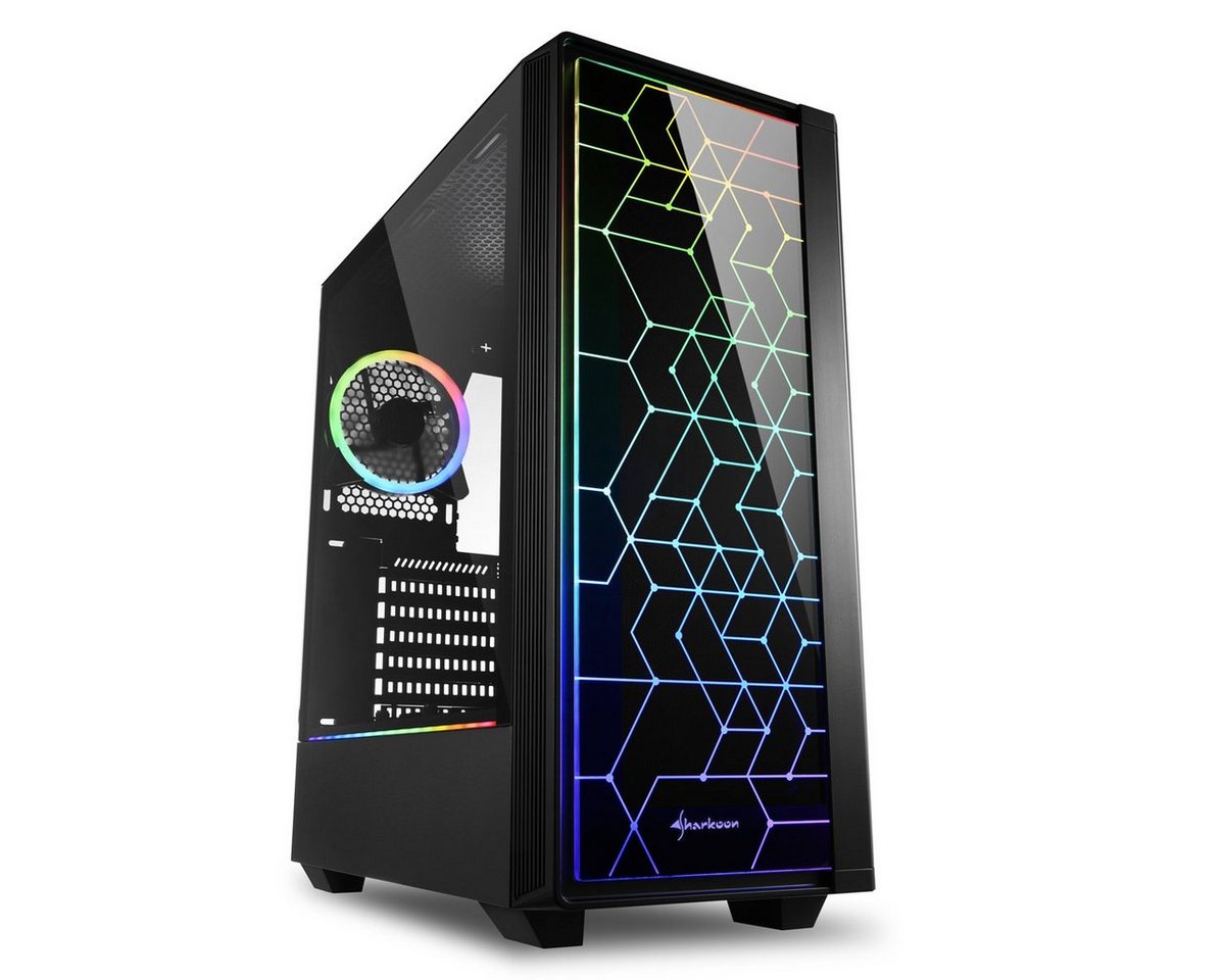 Sharkoon PC-Gehäuse SHARKOON RGB LIT 100. Formfaktor: Midi ATX Tower (4044951028153) von Sharkoon