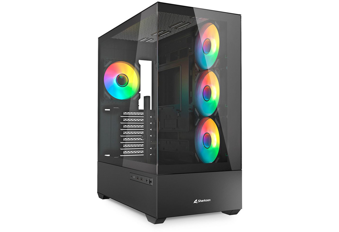 Sharkoon PC-Gehäuse Sharkoon AK6 RGB, Tower-Gehäuse, (Tempered Glass Sharkoon PC-Gehäuse Sharkoon AK6 RGB, Tower-Gehäuse, (Tempered Glass von Sharkoon