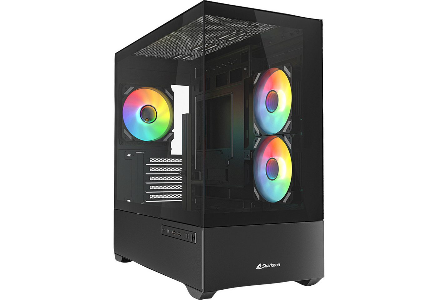 Sharkoon PC-Gehäuse Sharkoon MK6 RGB, Tower-Gehäuse, (Tempered Glass Sharkoon PC-Gehäuse Sharkoon MK6 RGB, Tower-Gehäuse, (Tempered Glass von Sharkoon