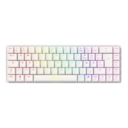 Sharkoon PureWriter W65 Weiß, RGB, 2,4 GHz-Drahtlos-Funkverbindung, Kailh Braun von Sharkoon