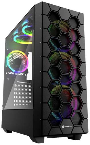 Sharkoon RGB HEX Desktop PC-Gehäuse Schwarz von Sharkoon