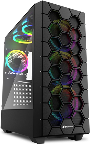 Sharkoon RGB HEX - Desktop - PC - Schwarz - ATX - micro ATX - Mini-ITX - Gaming - Multi (4044951037551) von Sharkoon