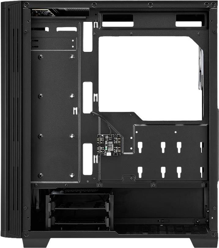 Sharkoon RGB LIT 100 - Midi Tower - PC - Schwarz - ATX - micro ATX - Mini-ITX - Rot/Grün/Blau - Taschenlüfter - Vorderseite (4044951028153) von Sharkoon