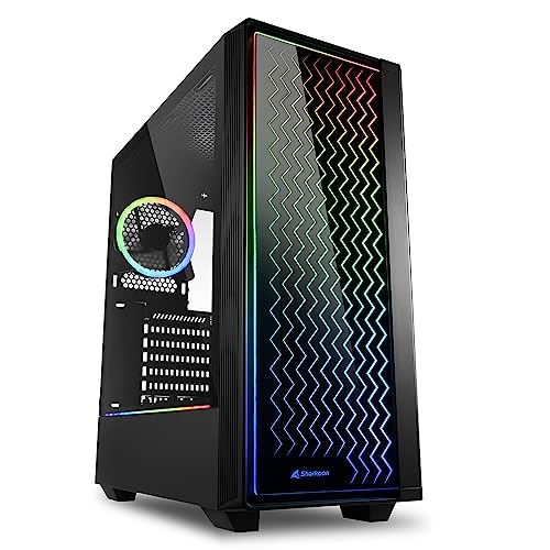 Sharkoon RGB LIT 200 Cristal Templado USB 3.1 Negra von Sharkoon