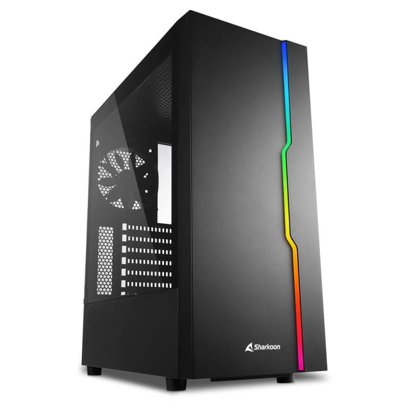 Sharkoon PC Gehäuse RGB Slider Black ATX schwarz von Sharkoon