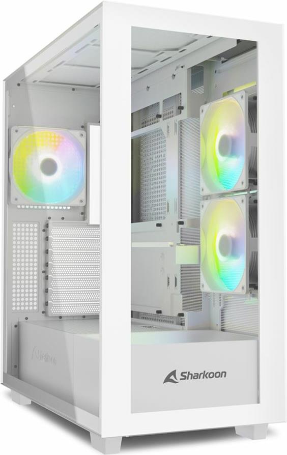 Sharkoon Rebel C60 - Midi Tower - PC - Weiß - ATX - micro ATX - Mini-ITX - Stahl - Gehärtetes Glas - Gaming (4044951040049) von Sharkoon