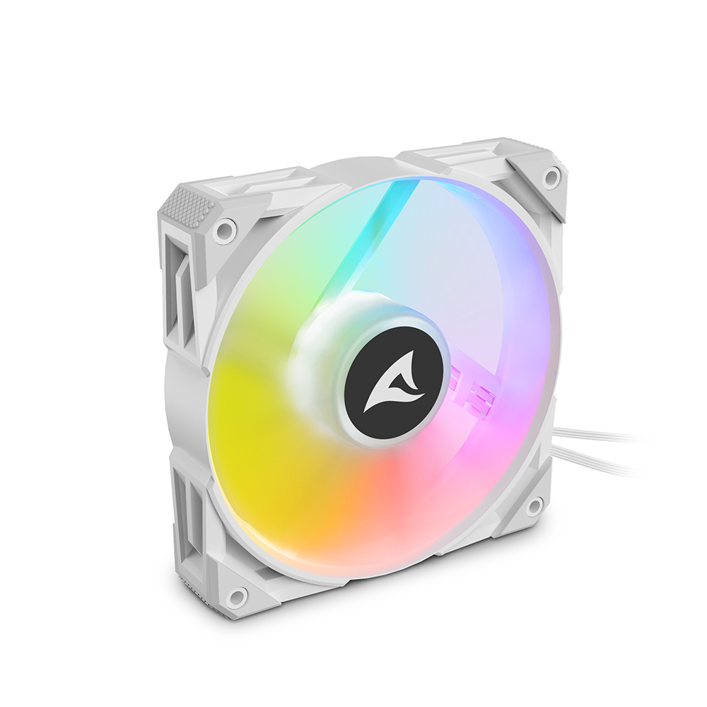 Sharkoon Rebel F50 PWM ARGB White | 120mm Gehäuselüfter von Sharkoon