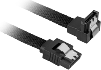 Sharkoon - SATA-Kabel - Serial ATA 150/300/600 - 7-poliges SATA (W) - 7-poliges SATA (W) - 45cm - 90-Grad-Anschluss, verriegelt - Schwarz (4044951016495) von Sharkoon