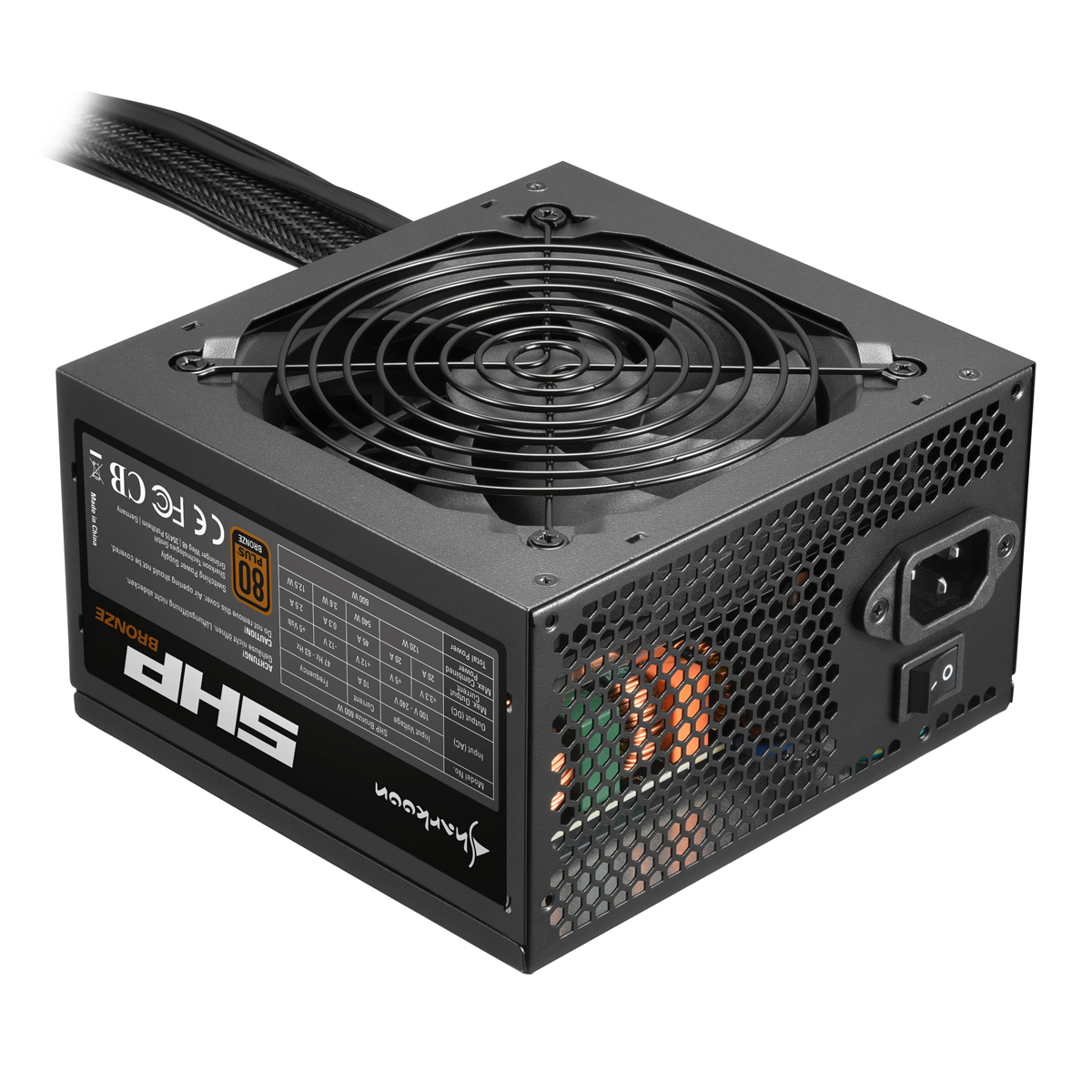 Sharkoon SHP Bronze | 600 W PC-Netzteil von Sharkoon