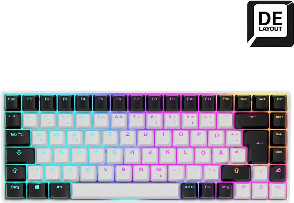 Sharkoon SKILLER SGK50 S3 Tastatur USB QWERTY Deutsch Weiß (4044951039166) von Sharkoon