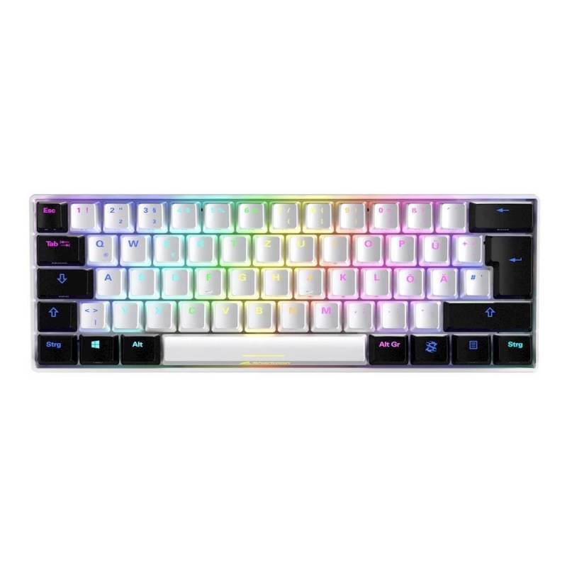Sharkoon SKILLER SGK50 S4 Gaming Tastatur wh Kailh Blue - DE Layout, Weiß von Sharkoon