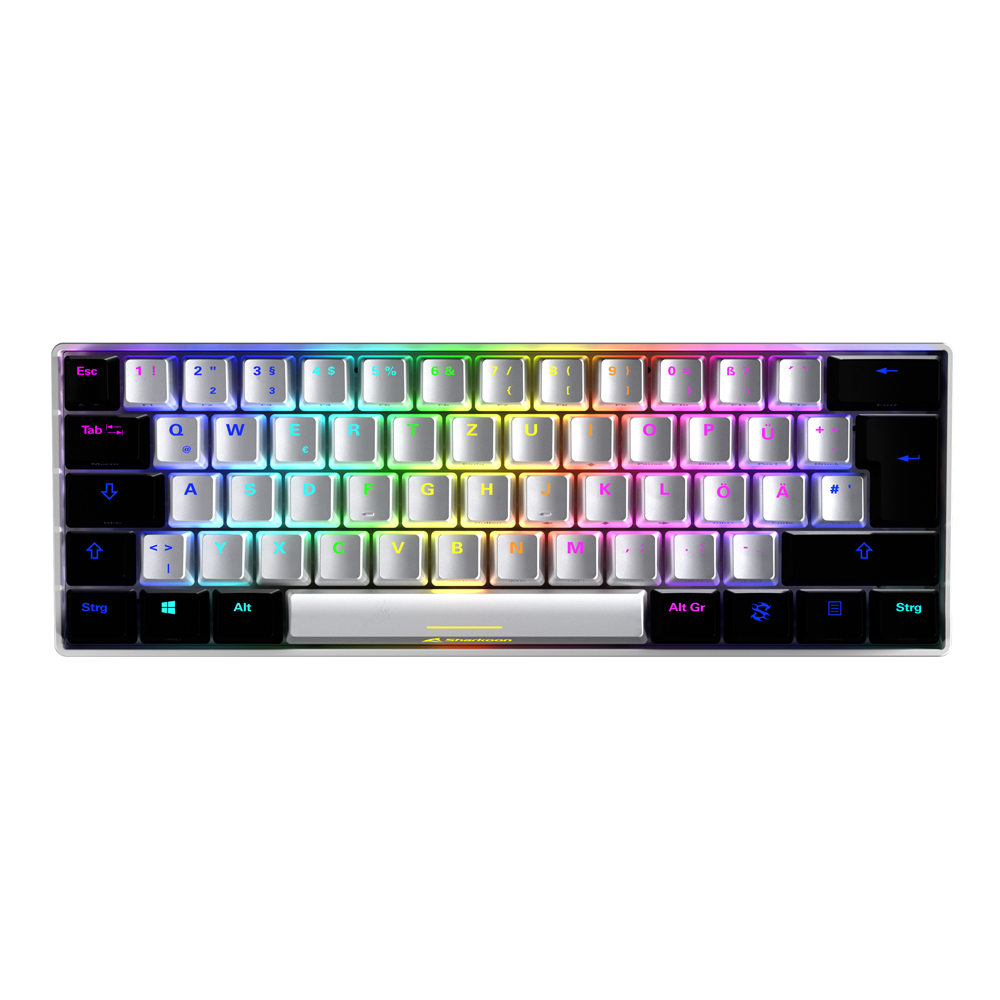 Sharkoon SKILLER SGK50 S4 mech. Gaming Tastatur - 60 % Layout, Blaue Hot-Swap Switches, RGB-Beleuchtung, QWERTZ-Layout, weiß-schwarz Sharkoon SKILLER SGK50 S4 mech. Gaming Tastatur - 60 % Layout, Blaue Hot-Swap Switches, RGB-Beleuchtung, QWERTZ-Layout, weiß-schwarz von Sharkoon