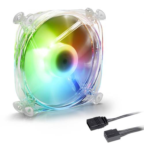 Sharkoon Shark Disc PWM PC-Gehäuse-Lüfter Transparent (B x H x T) 120 x 25 x 120mm von Sharkoon