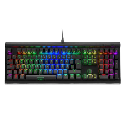Sharkoon Skiller SGK40 Schwarz, RGB Gaming Keyboard, Mechanisch, Huano Red von Sharkoon