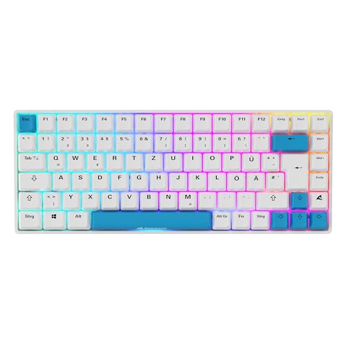 Sharkoon Skiller SGK50 S3 PBT Weiß, RGB Gaming Keyboard, Gateron G PRO 3.0 Yellow, 75% Layout von Sharkoon