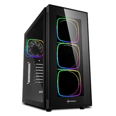 Sharkoon TG6 Midi-Tower ATX Gaming Gehäuse RGB LED, Seitenfenster von Sharkoon