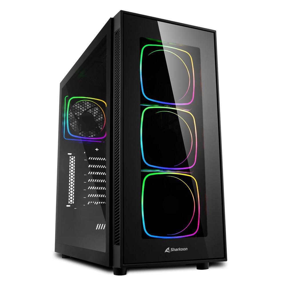 Sharkoon TG6 RGB Tower ATX Gehäuse ohne Netzteil Schwarz von Sharkoon