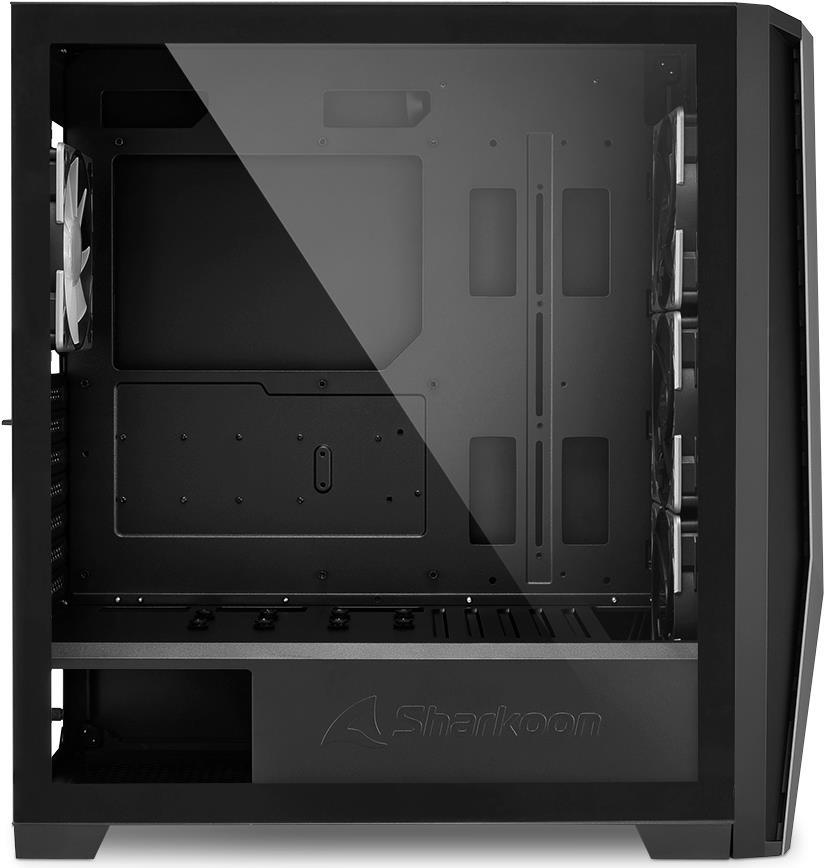 Sharkoon TG7M RGB - Tower - Erweitertes ATX - Seitenteil mit Fenster (gehärtetes Glas) - keine Spannungsversorgung - USB/Audio (4044951035069) von Sharkoon