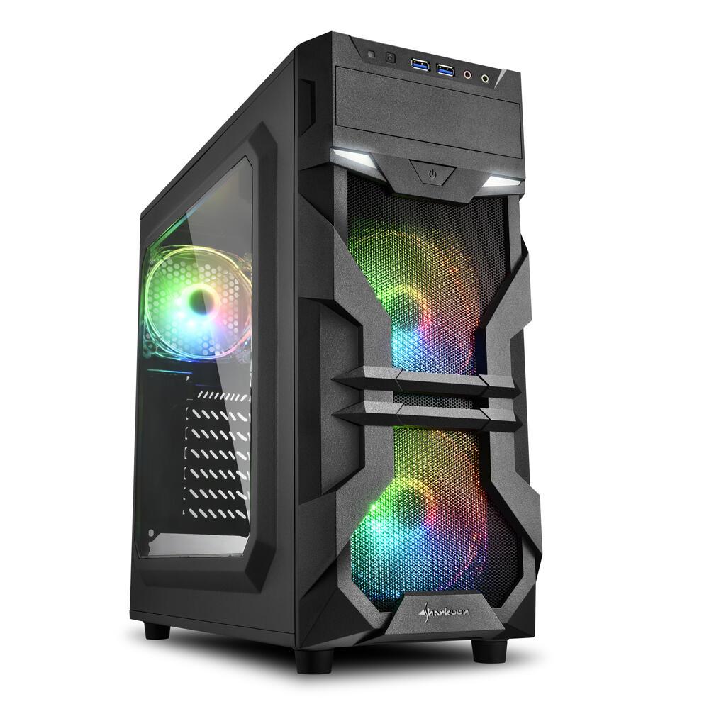 Sharkoon VG7-W RGB ATX-Midi-Tower Gehäuse ohne Netzteil von Sharkoon