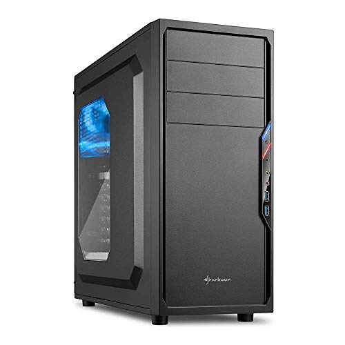 Sharkoon VS4-W PC-Gehäuse mit Window Kit (2x USB 3.0, ATX) schwarz/blau von Sharkoon