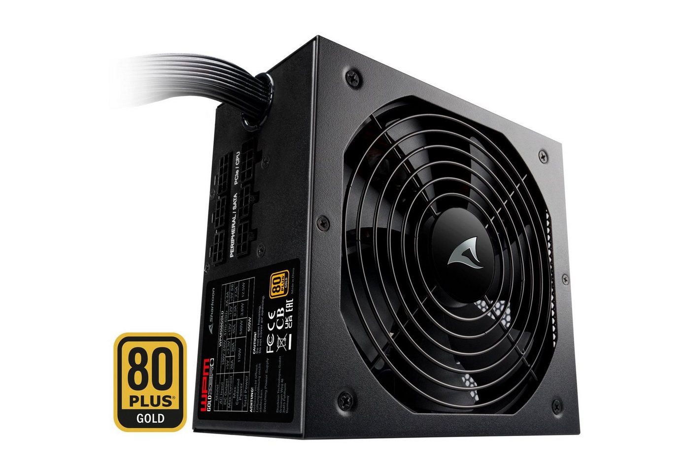 Sharkoon WPM Gold ZERO 550W PC-Netzteil von Sharkoon