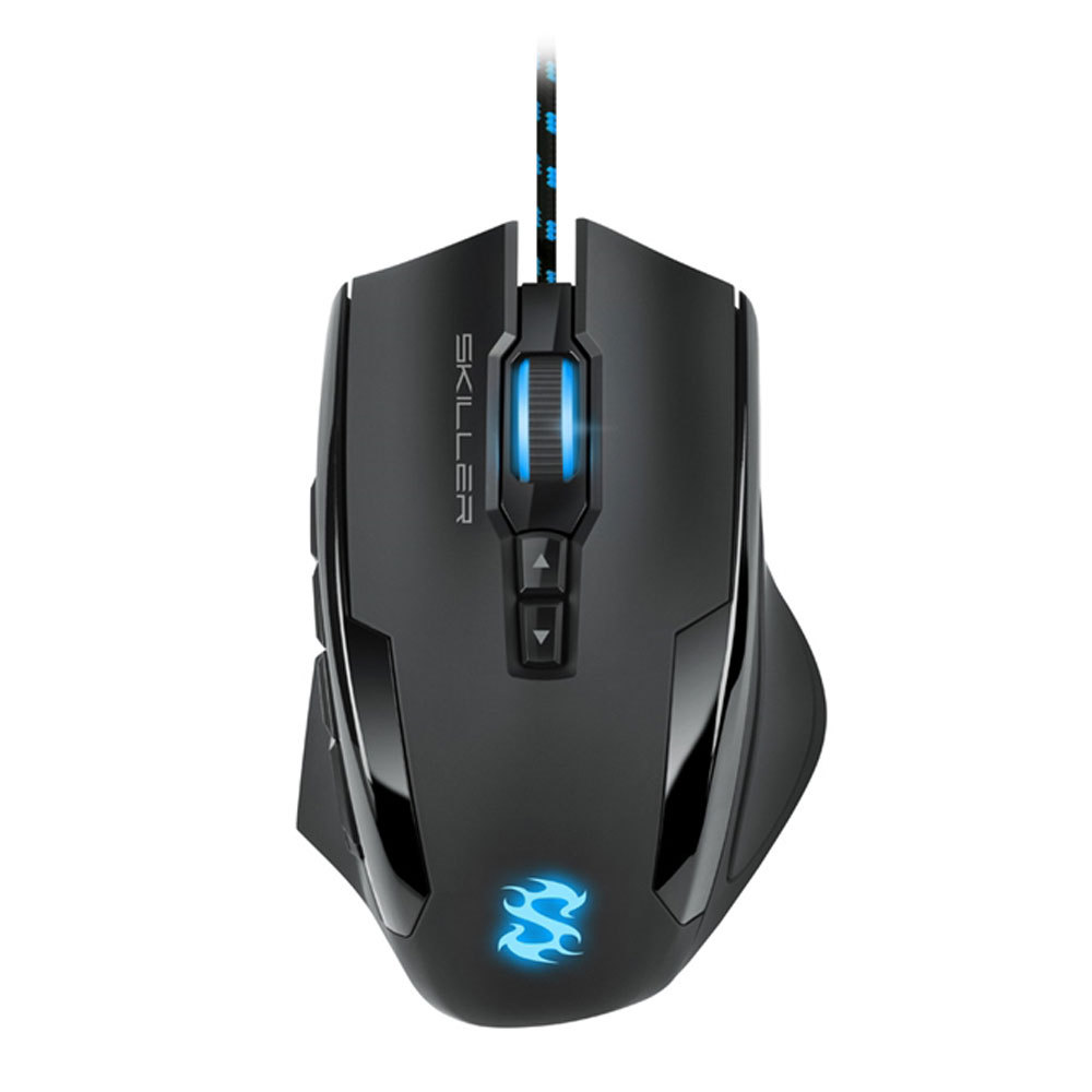 Sharkoon kabelgebundene Gaming Maus SKILLER SGM1, USB, 12 programmierbare Tasten, 10.800 dpi, RGB von Sharkoon