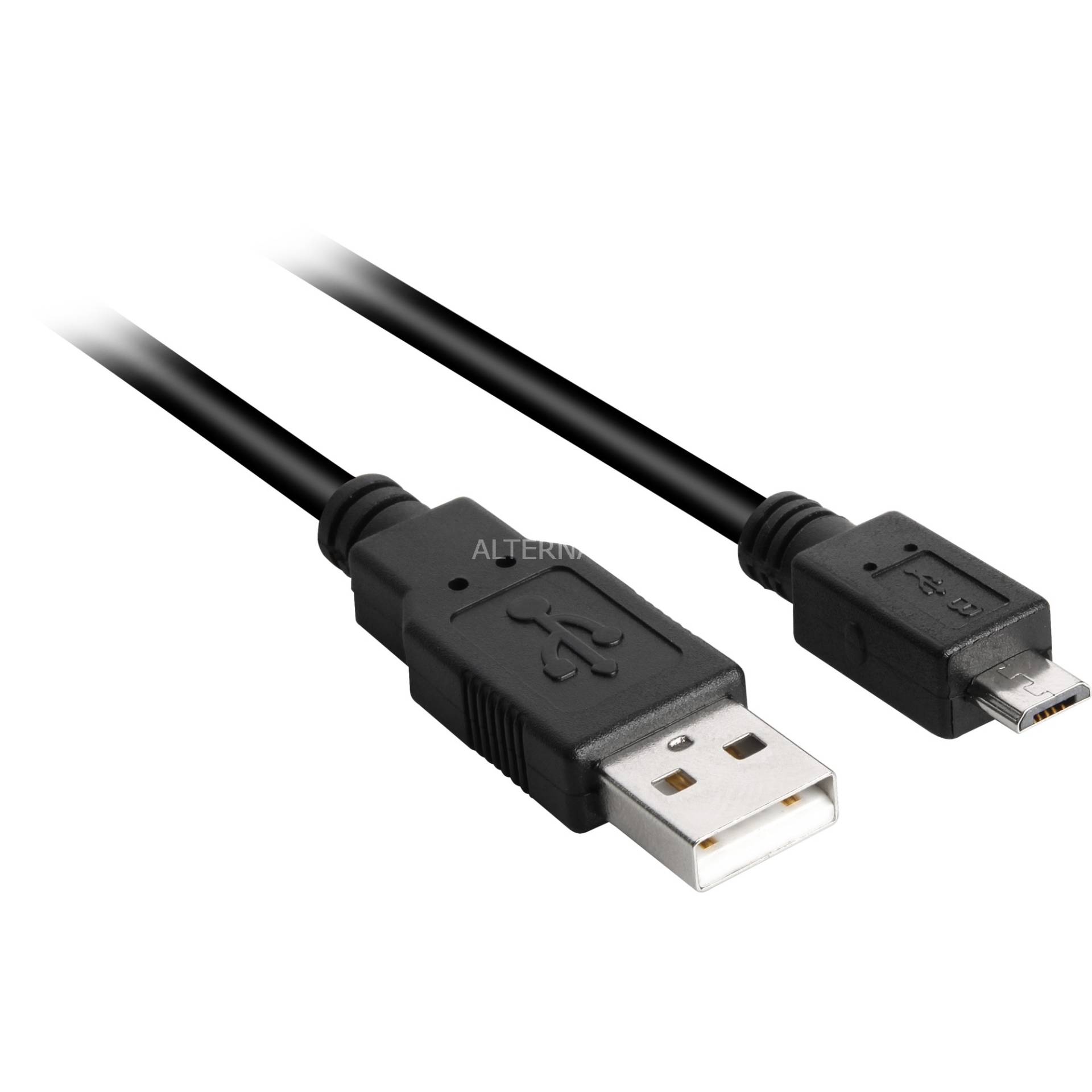USB 2.0 Kabel, USB-A Stecker > Micro-USB Stecker von Sharkoon